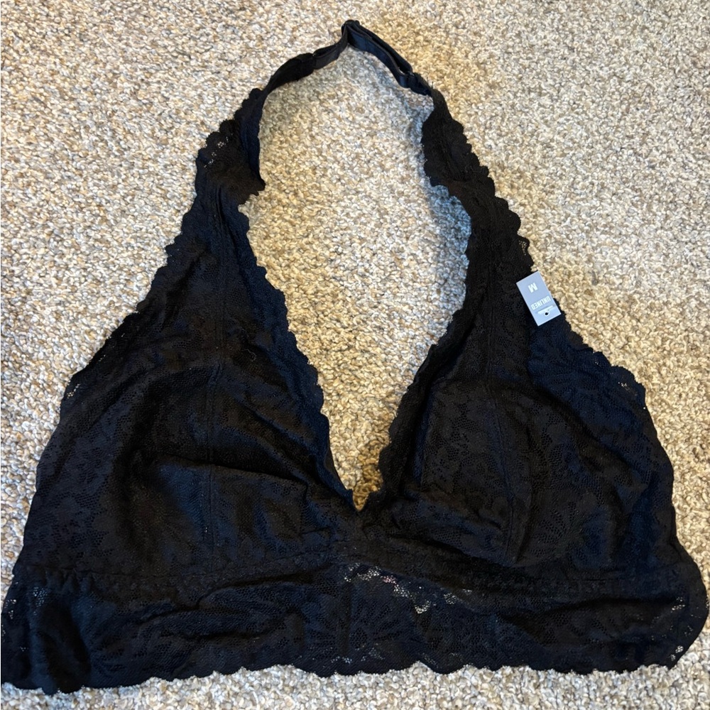 PINK Victoria's Secret Midnight Lace Halter Bralette